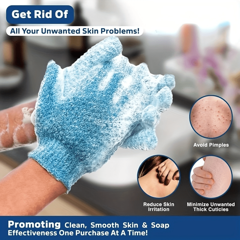 1-10pcs Colourful Exfoliating Gloves, Bath Gloves For Shower, Double Sided Exfoliating Gloves, For Spa, Massage And Body Scrubs. 
