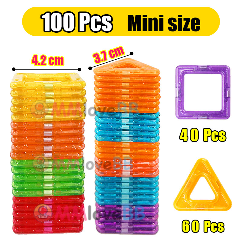 Magnetic Building Blocks Big Size and Mini Size DIY Magnets Toys for ...