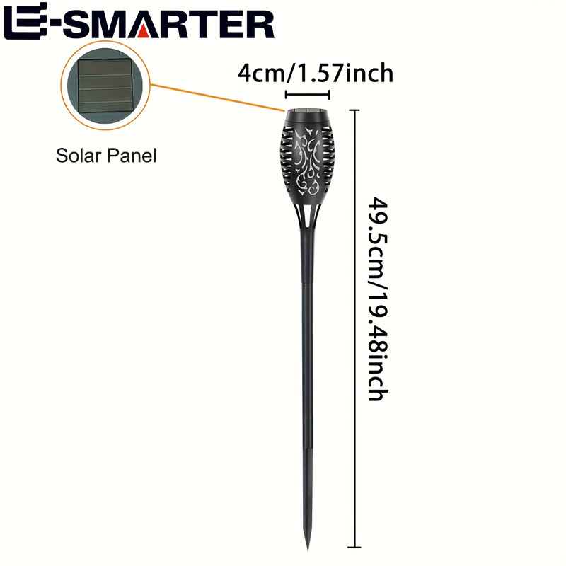 12LED Solar Flame Torch Light Flickering Light Waterproof Garden Decoration Outdoor Lawn Path Yard Patio Floor Lamp. 