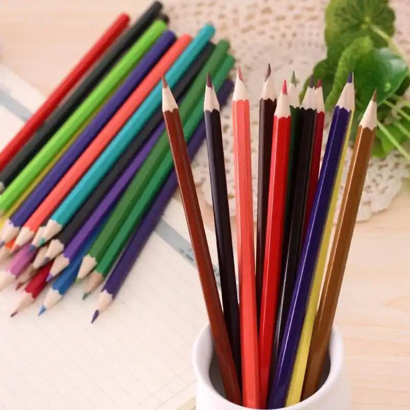 12/24/Color Pencil Colored Pencils Nature Wood Non-toxic Pencil Stationery Pencil Artist Painting Drawing. 