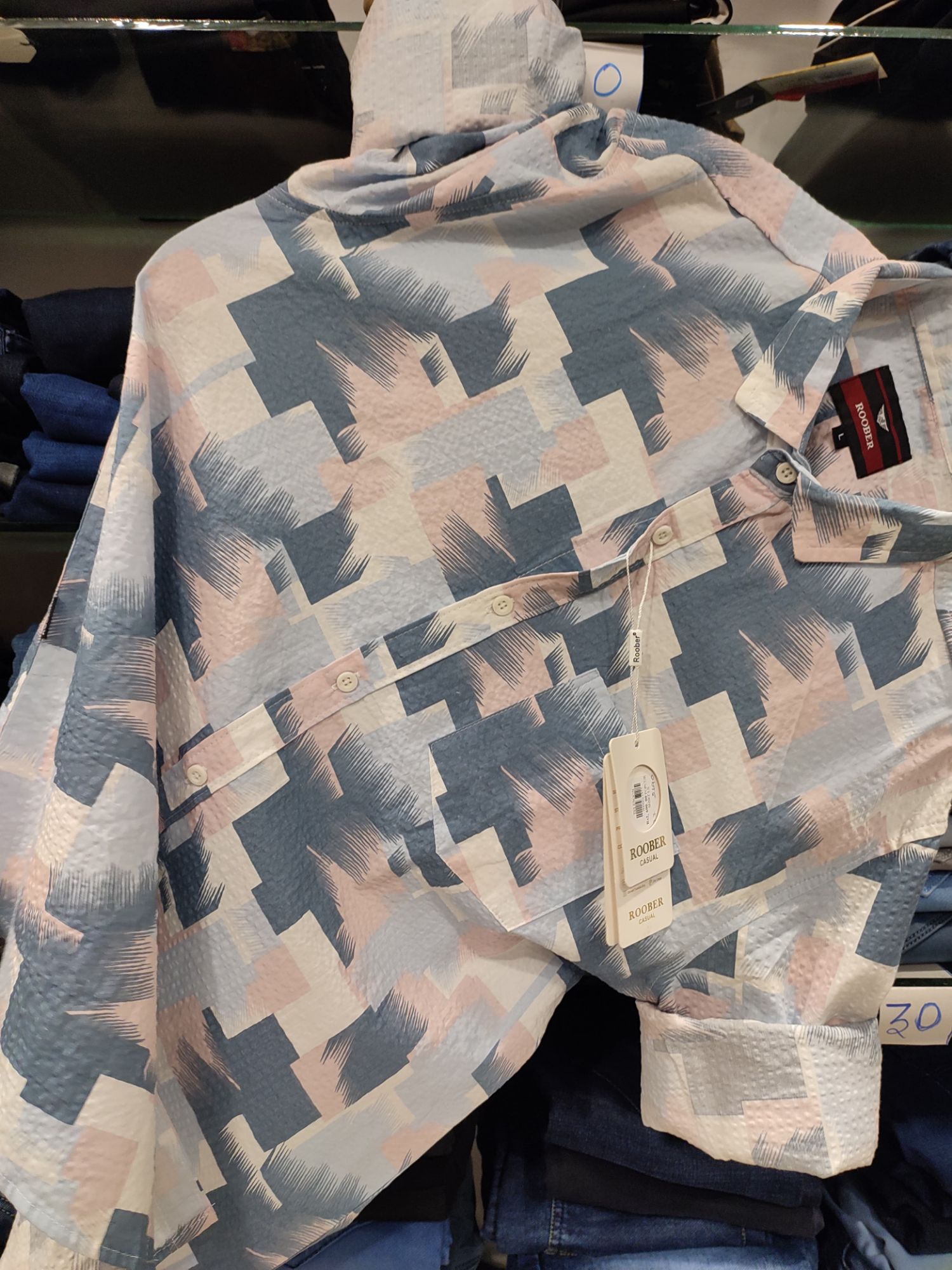 Men's popcorn shirt. 