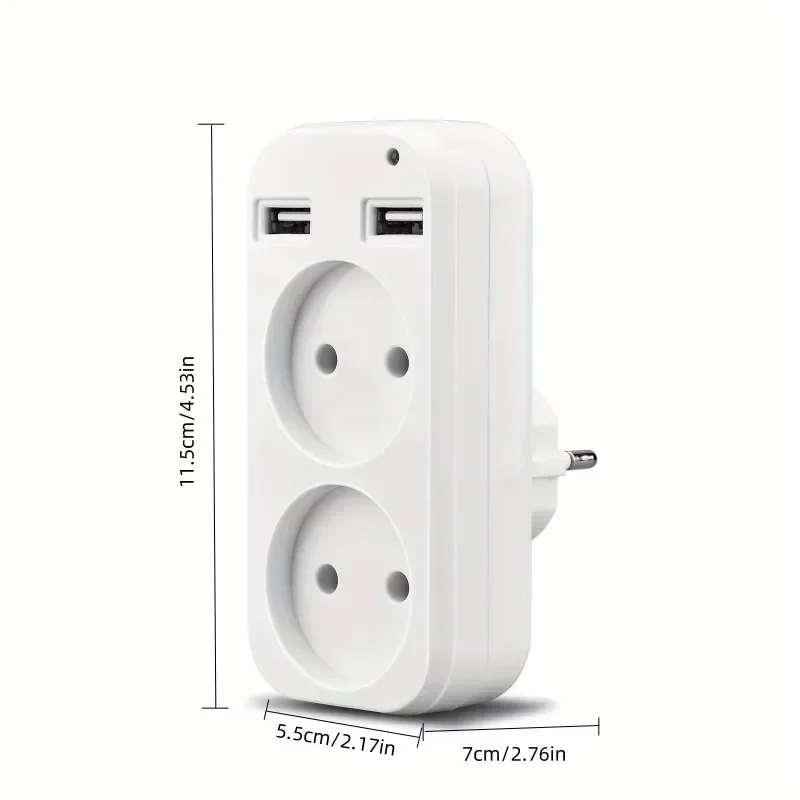 EU Plug Conversion 2 Socket Plug Multifunctional Socket Portable with ...