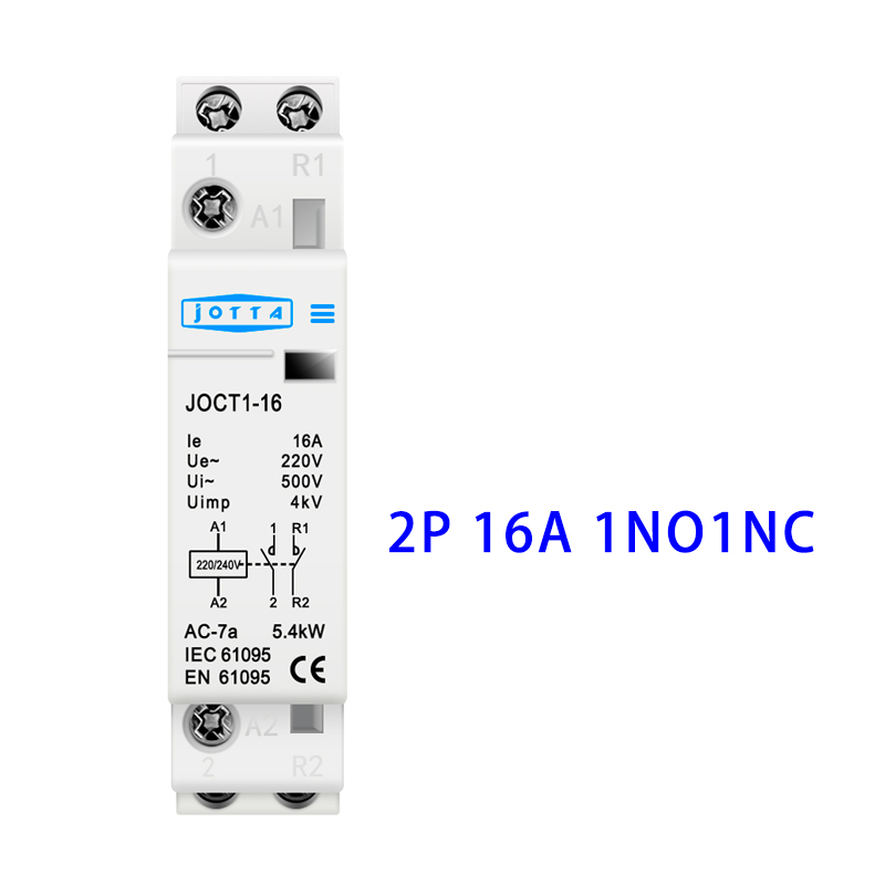 Jadeshay Contacteur Domestique 2P 16A 220V/230V 2NO Contacteur AC