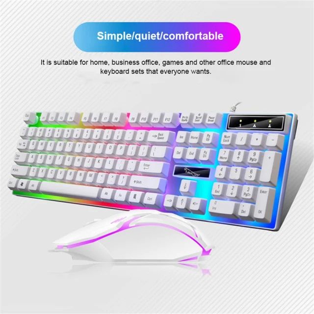 G21B professional wired gaming LED keyboard and mouse combo backlit full size gamer desktop mouse keyboard set G21B professional wired gaming LED keyboard and mouse combo backlit full size gamer desktop mouse keyboard set. 