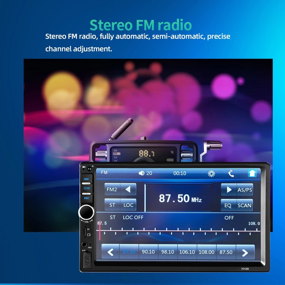 2din Stereo 7 Inch Acodo 7018b/7012b Car Radio 2 DIN Touch Screen Multimedia Bluetooth USB/TF FM Radio Autoradio MP5 Player. 