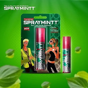 Spraymintt 1 Second Instant Mouth Freshener Spray Mouth spray breath freshener 15 gm – ThandaPaan | Natural Herbal formulation for Long lasting freshness & Germ-free mouth. 