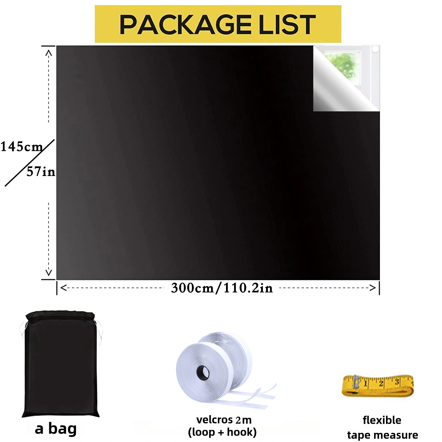 Window Blackout Sticker Options 100 Blackout Window Cover Darkest Light Block UV Sun Shine Black ...