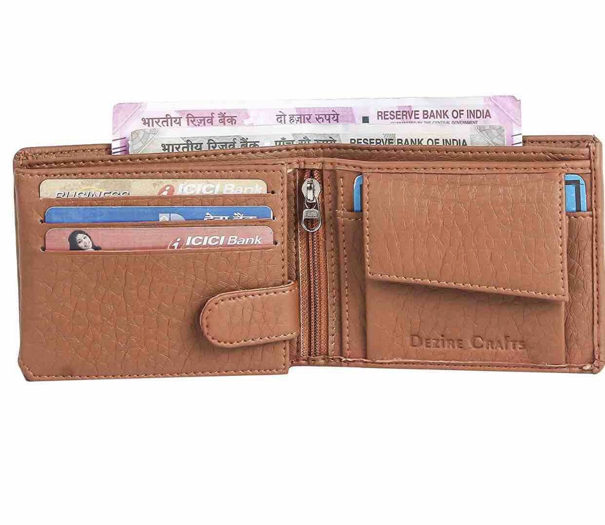 100% Vintage Genuine Leather Wallet for men Business Credit Card ID badge  Holder zipper snap purse RFID card Bag wallet