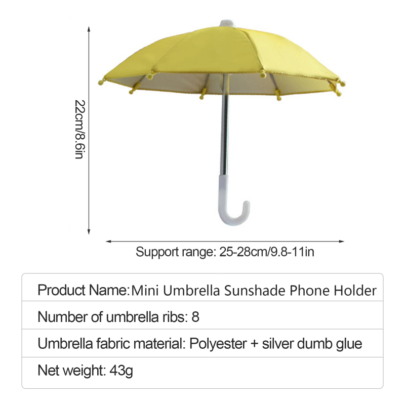 1Pcs New Motorcycle Phone Holder Mini Sunshade Umbrella Bicycle Decoration Accessories Polyester Mobile Motorcycle Accessories. 