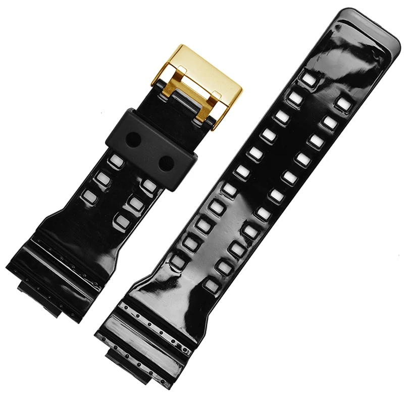 16mm Silicone Rubber Watch Band Strap Fit For Casio G Shock Replacement Black Waterproof Watchbands Accessories GD-100 G-8900. 
