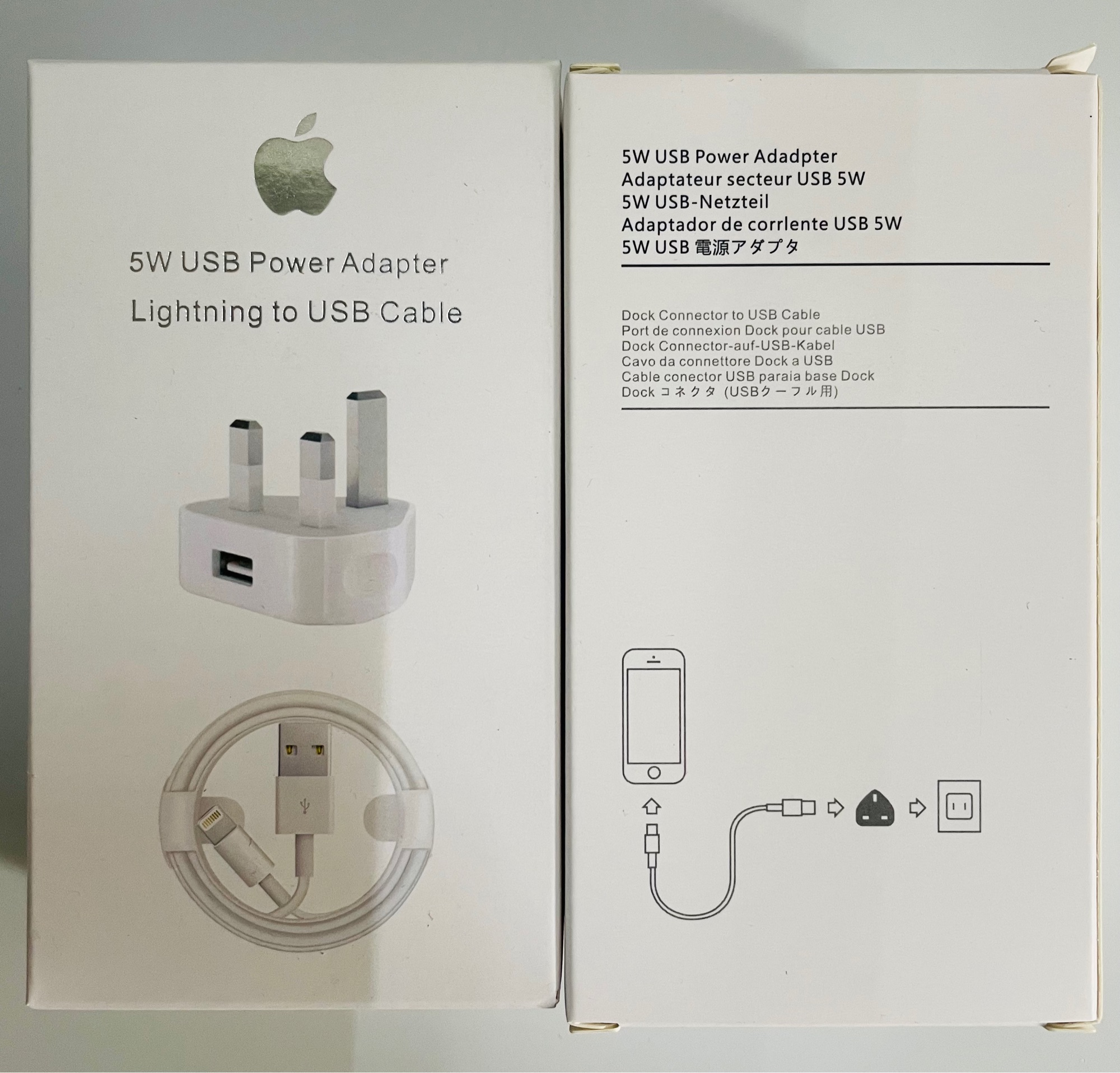 iPhone X High Quality Charger 5W USB Power Adapter Lightning to USB Cable. 