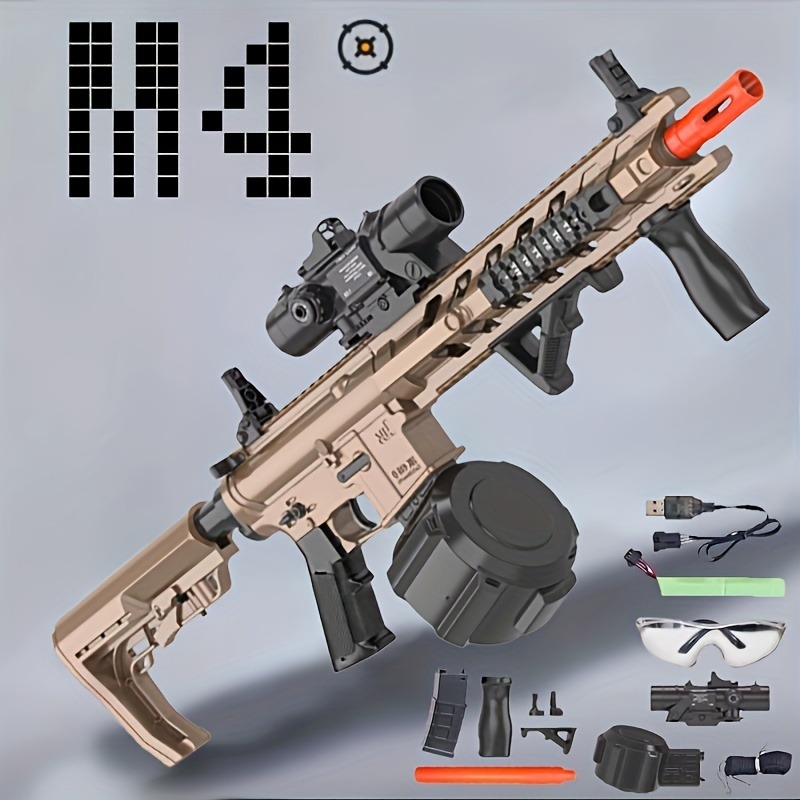 M4 Electric Gel Ball blaster Toy gun, Manual/Automatic Dual Mode Gel ...