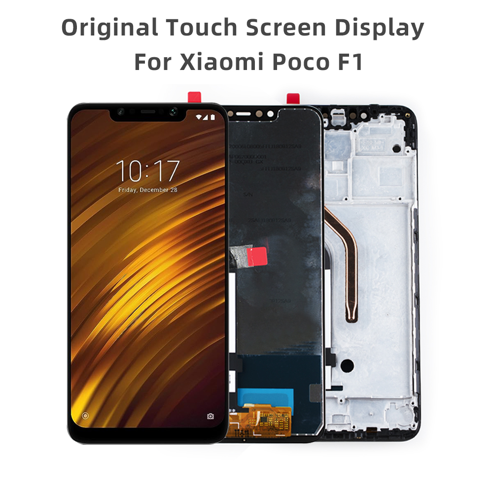 6.18" Original New For XIAOMI MI POCO F1 Display M1805E10A LCD Touch Screen For Xiaomi Pocophone F1 LCD Replacement Assembly. 