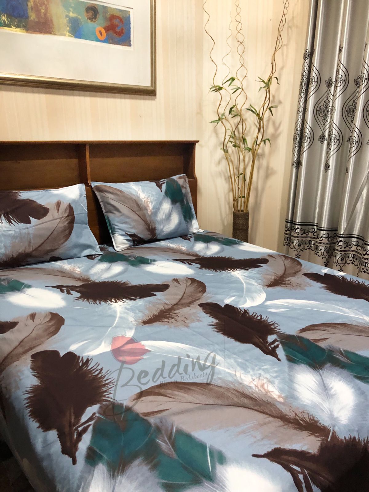 Butter Milk Bed Sheet With 2 Pillow Cases. 