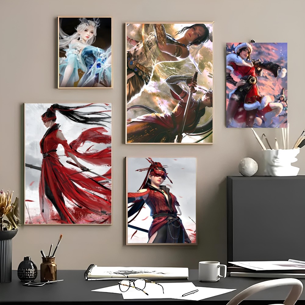 1pc Hot STEAM Geam Naraka Bladepoint Poster HD Posters Home Room Bar Cafe Decor Art Wall Painting Picture