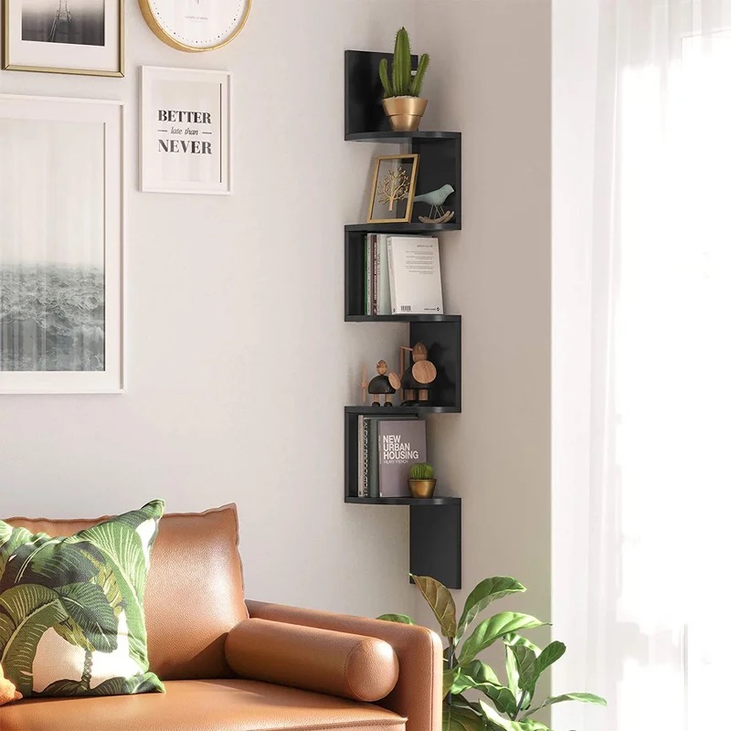 VTEC FURNITURE Modern Corner Bookcase / Display Rack / Corner Rack