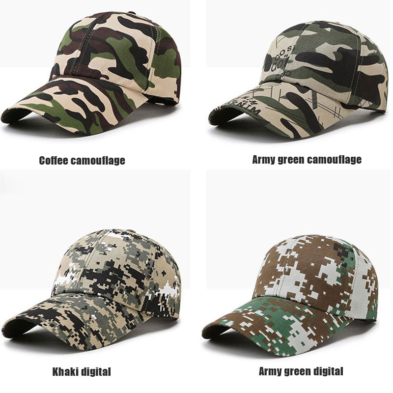 2024 Camouflage Hat Outdoor Sport Snap back Caps Simplicity Tactical Military Army Camo Hunting Cap For Men Adult. 