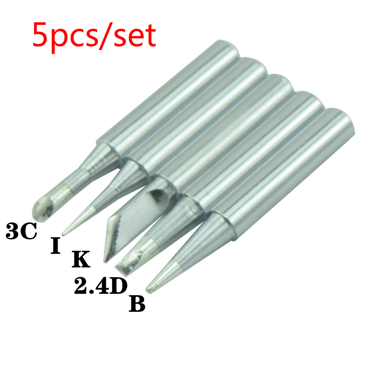 5-Pack 900M Pure Copper Soldering Iron Tips – Lead-Free, For Electric Soldering Stations