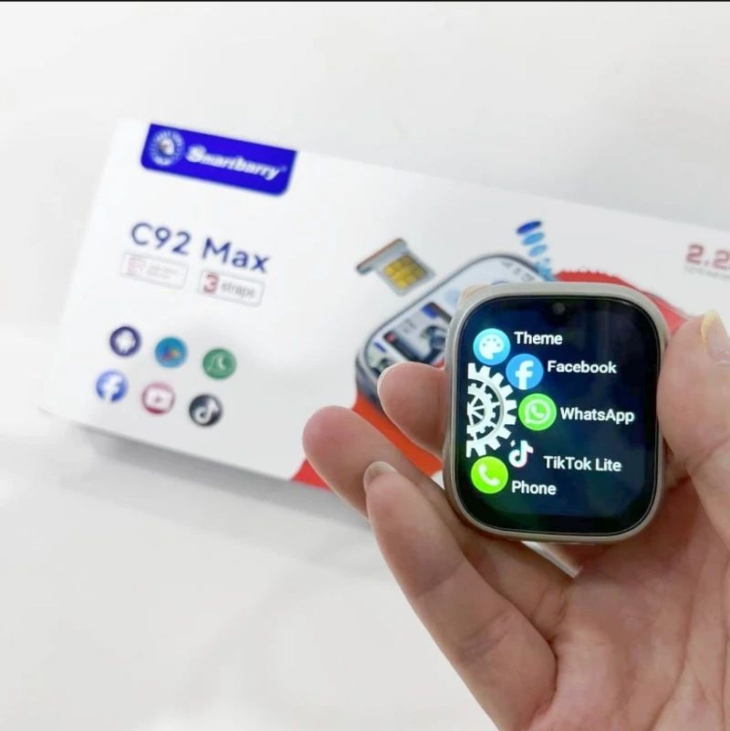 Smartbarry C92 Max Version 2 6GB 64GB Real Smart Watch 5G Sim 2024 Model. 