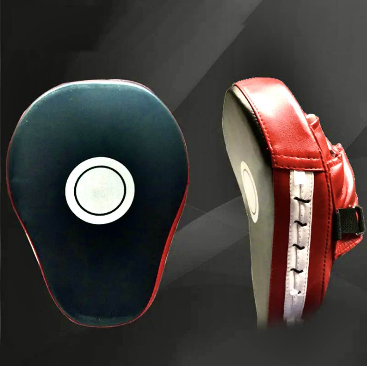 Punching Pad Boxing karate MMA Muay thai hand target punching pad, leather training thickned  Earthquake resistant Curved baffle Pu leather 5 finger pad.