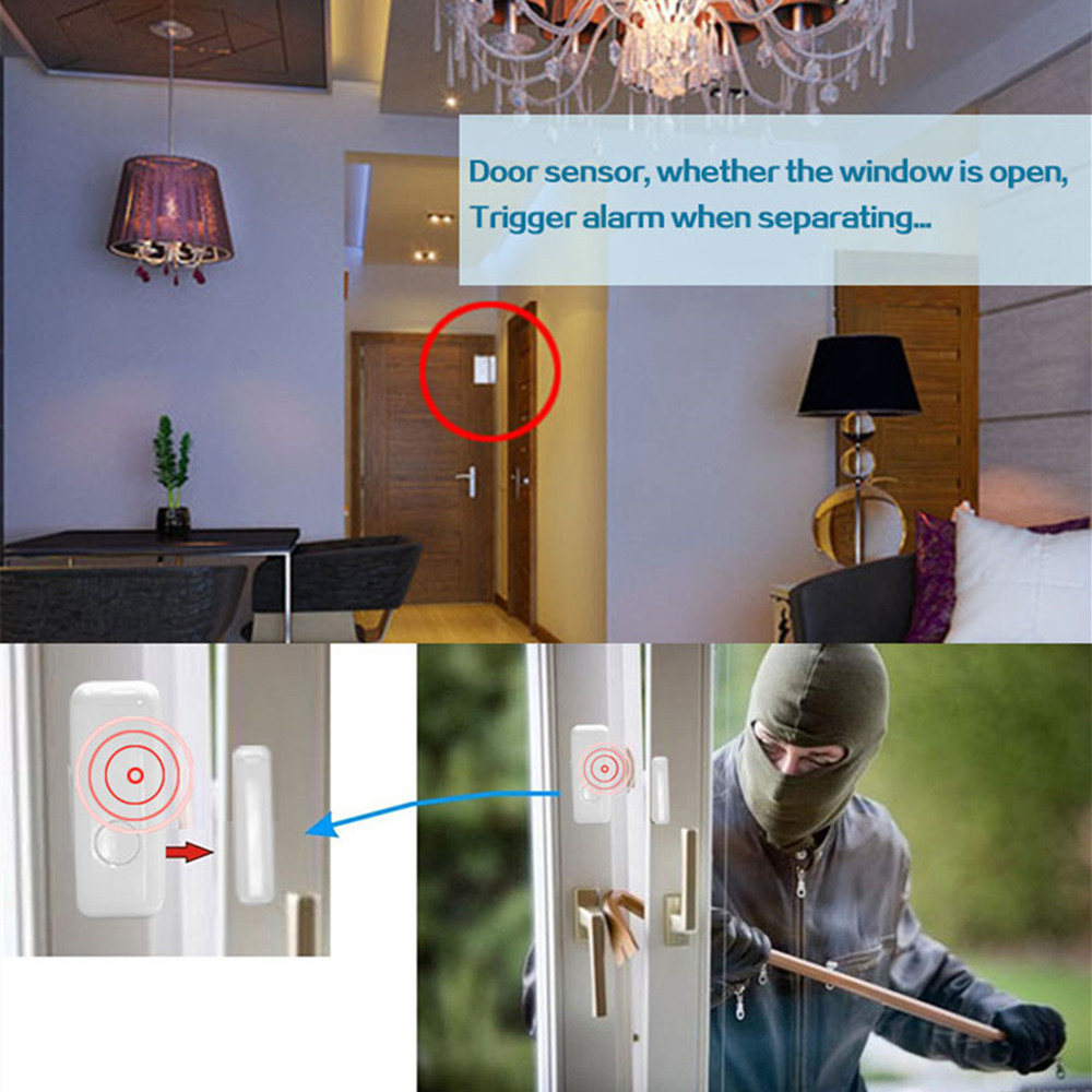 PGST Window Door Sensor for 433MHz Alarm System PG103 Wireless Home Alarm App Notification Alerts. 