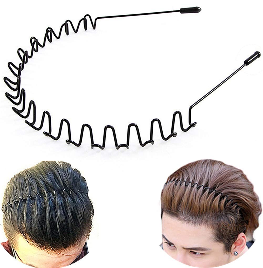Black Colour Hair Band For Man For Daily Use Fashionable Black Metal Waved Style  Hair Band: Buy Online at Best Prices in SriLanka 