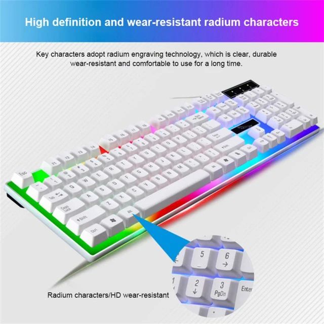 G21B professional wired gaming LED keyboard and mouse combo backlit full size gamer desktop mouse keyboard set G21B professional wired gaming LED keyboard and mouse combo backlit full size gamer desktop mouse keyboard set. 