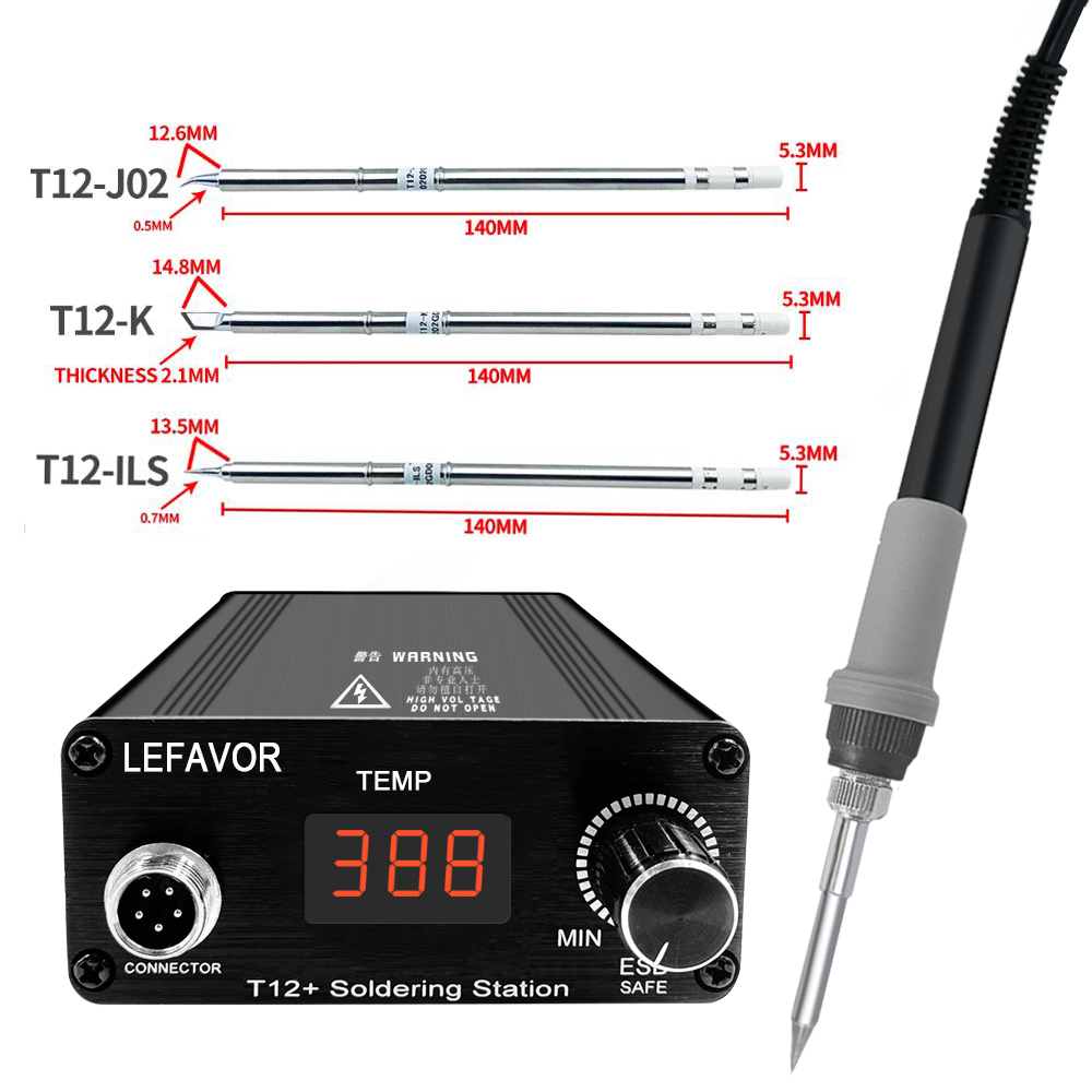 thumbnail image 2 of DC12-24V 75W T12-942 Soldering Iron Digital Adjustable Temp Soldering 2 of 12