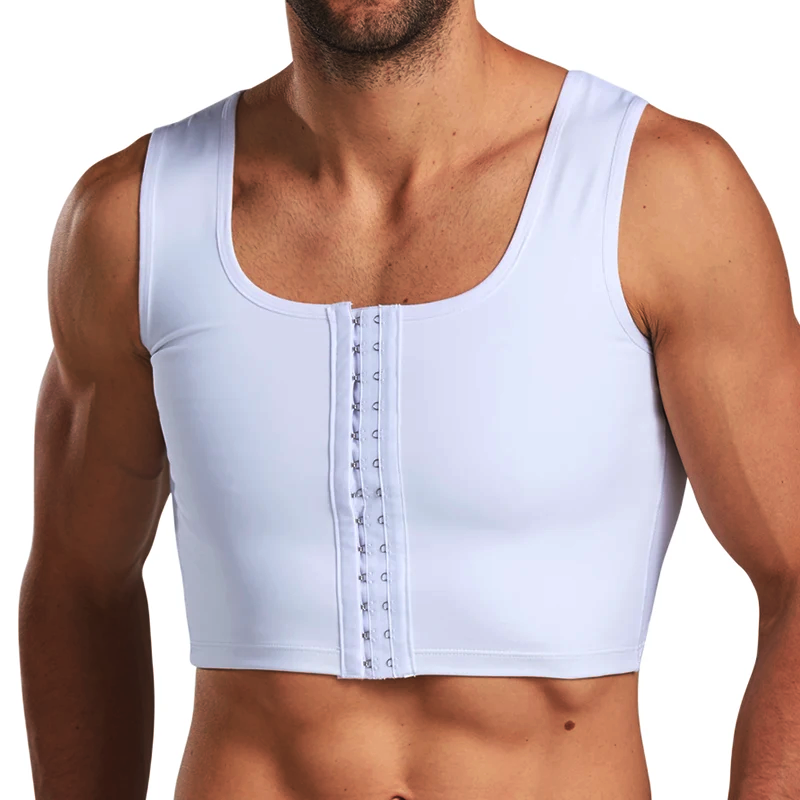 Men's Chest Vest Sweat Chest Bandage Tight-fitting Underwear Body Shaper Corset Support Belt Chest Compression Correct Posture. 