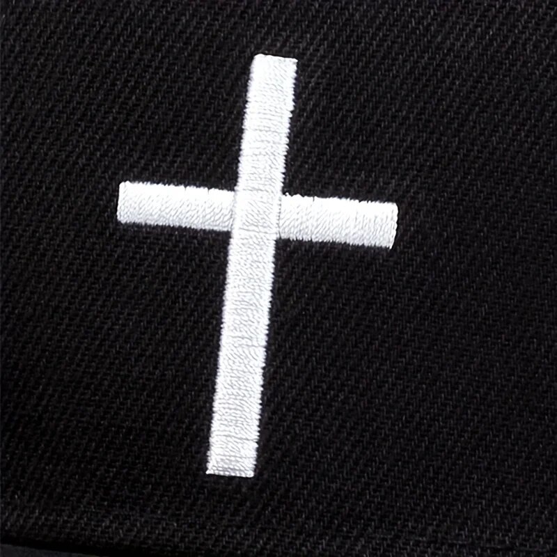 Unisex Cross Embroidery Hip-hop Hats Spring Autumn Outdoor Adjustable Casual Baseball Caps Sunscreen Hat. 