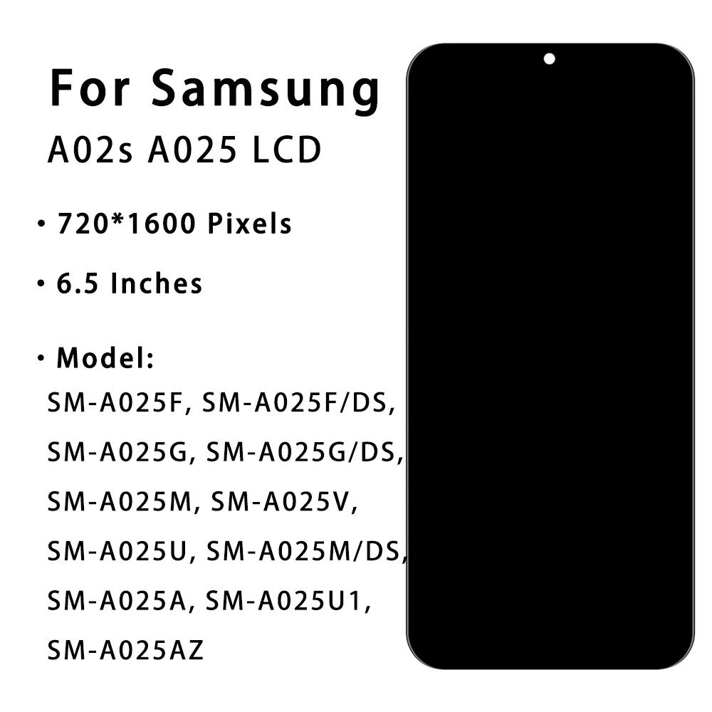 Samsung Galaxy A02s Display Samsung A025 LCD Display Touch Screen Digitizer Assembly For Samsung A02s A025M A025F/DS A025G/DS Display