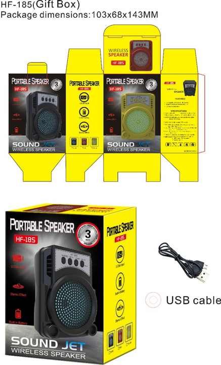 HF-185 Latest Boombox Speaker Small Multi Function Speaker With Cool Light. 