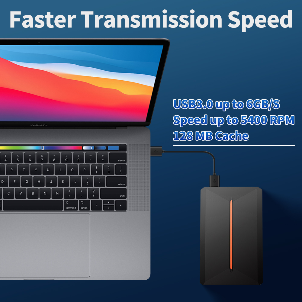 Launchbox 500G Portable Game Hard Drive Hyper Base Lbox Gaming HDD with 3700 PC/3D Game for PS4/PS3/PS2/Wii/WiiU/Switch/Gamecube. 