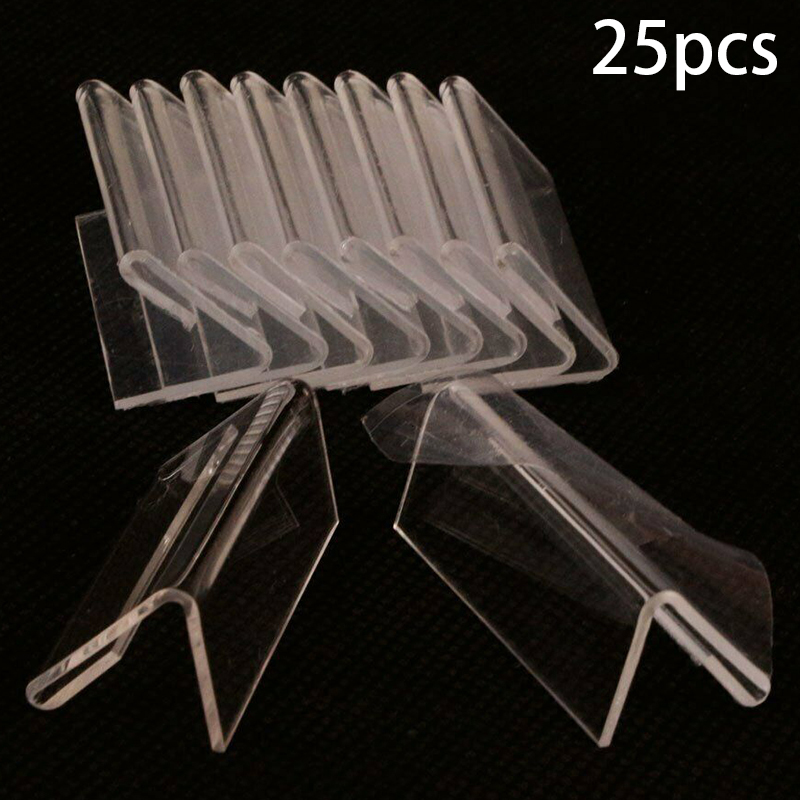 25Pcs Acrylic L-Shaped Label Stands 6x4cm Business Card Transparent Holders Deskstop Sign Frame Display Price Tag Poster Rack. 