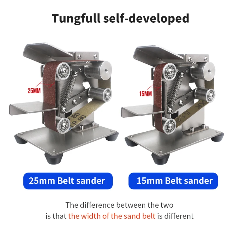 Belt Grinding Machine Electrical Polisher Machine Sharpening Machine Bench Grinder Variable Speed Mini Belt Sander Metal Sander. 