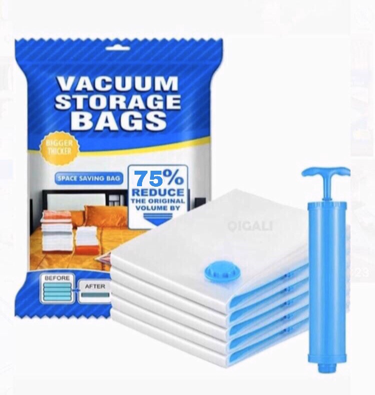5 pcs Vacuum Storage Bags,for Bedding,Pillows,Towel,Clothes Space Saver