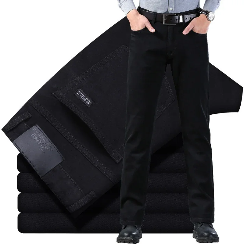 Men Classic Advanced Fashion Brand Jeans Jean Homme Man Soft Stretch Black Biker Masculino Denim Trousers Mens Pants Overalls