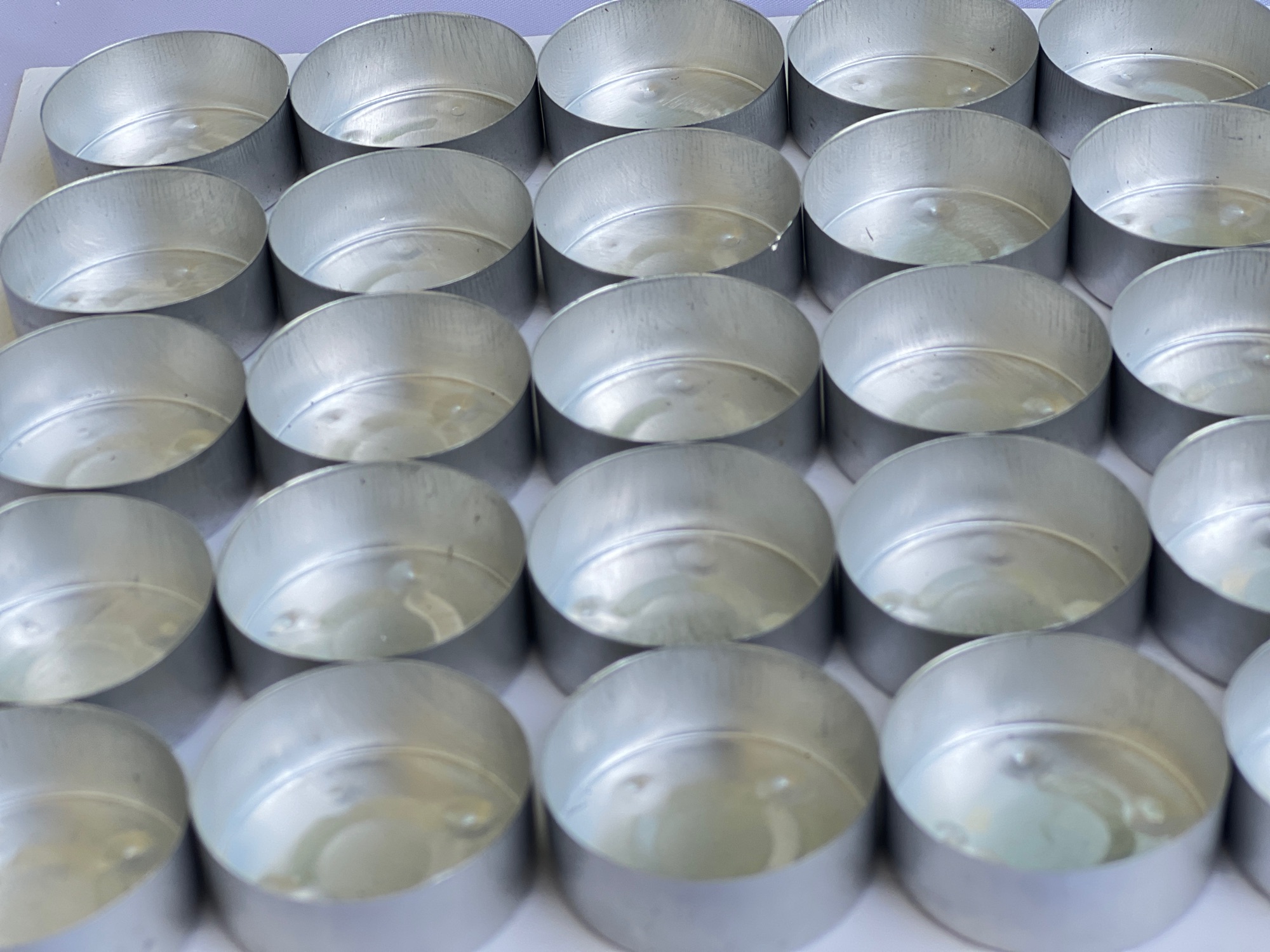 Candle cups 25 pcs empty candle making metallic cups. 