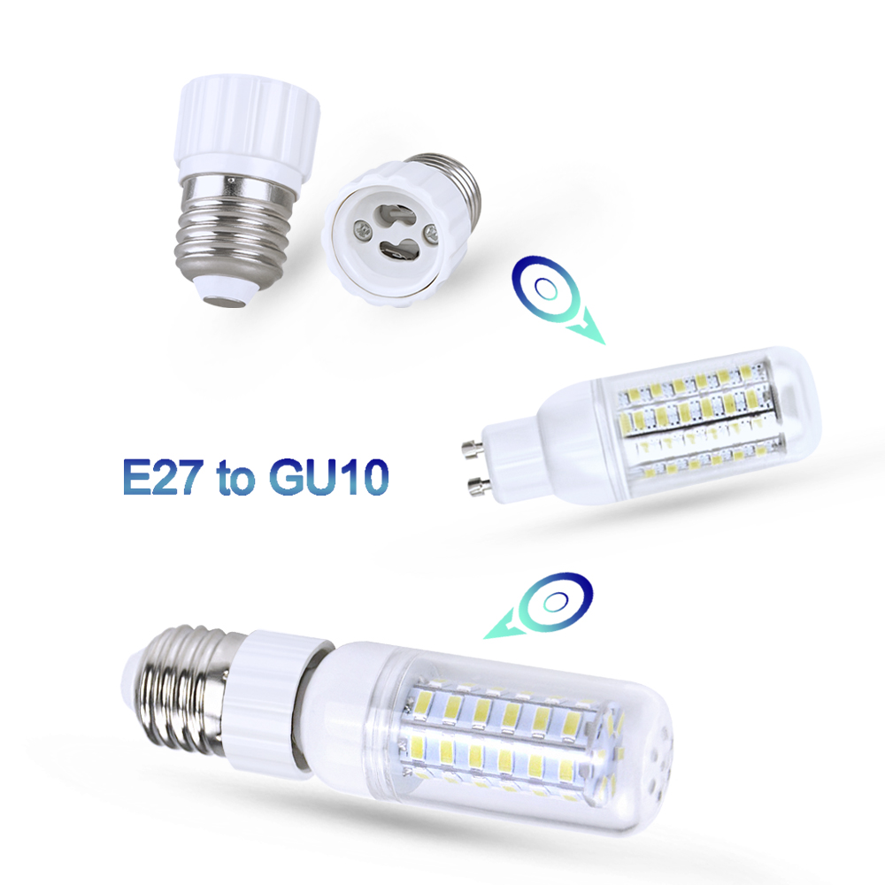 1-6PCS E27 E14 B22 Male To E12 E17 GU10 G9 MR16 GU10 Female Lamp Base Lamp Holder Converter Socket Adapter For LED Bulb light. 
