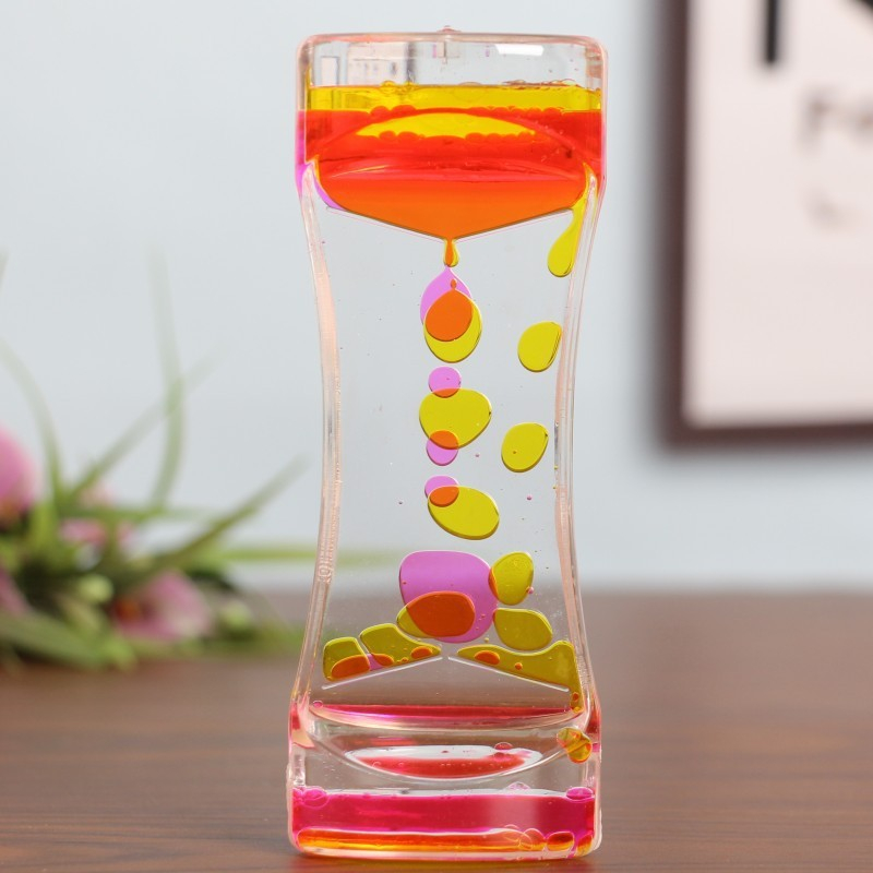 Oil Based Visual Timer Dynamic Oil Drop Hourglass Timers Mixed Color Liquid Sandy Clock Stress ...