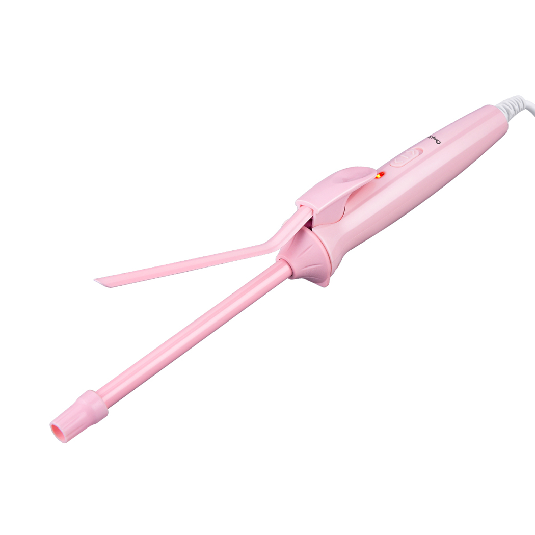 CkeyiN Mini Hair Curling Iron 9mm Curler Wand Professional Curly Tongs Ceramic Electric Salon Styling Tool Small Crimping Iron. 