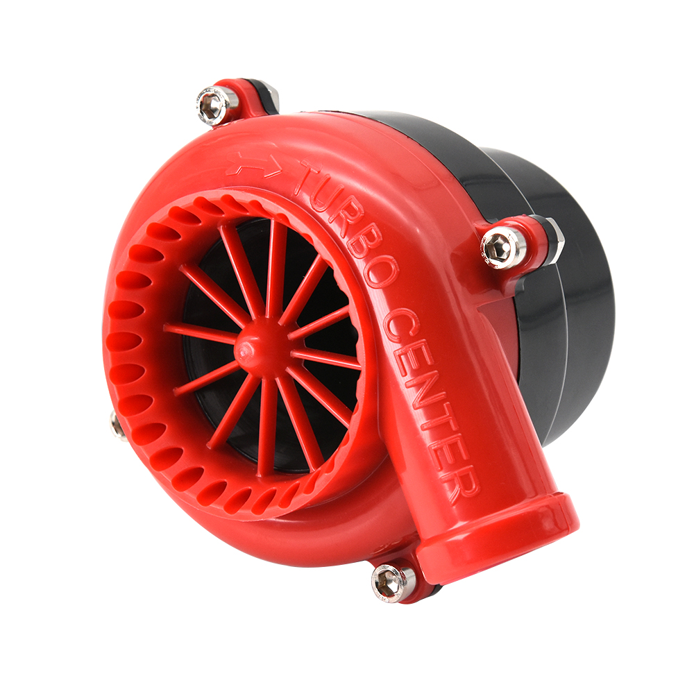 Universal Loud Horn Electronic Turbo Car Fake Dump Valve Turbo Blow Off Valve Sound Electric Turbo Blow Off Analog Sound BOV Red. 