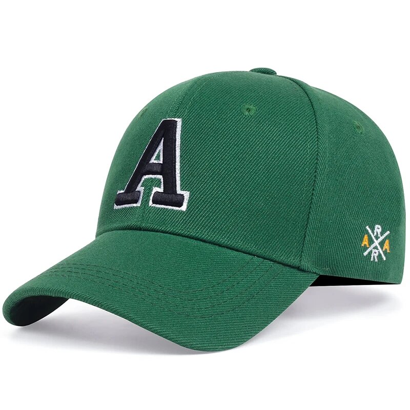 Unisex A Letter Side Ar Embroidery Baseball Caps Spring and Autumn Outdoor Adjustable Casual Hats Sunscreen Hat. 