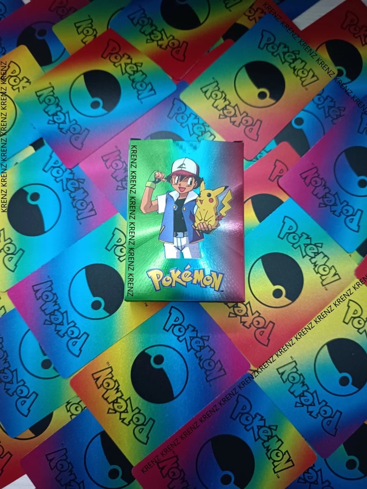 Pokemon 55 pcs Rainbow Plastic Card Pack. 