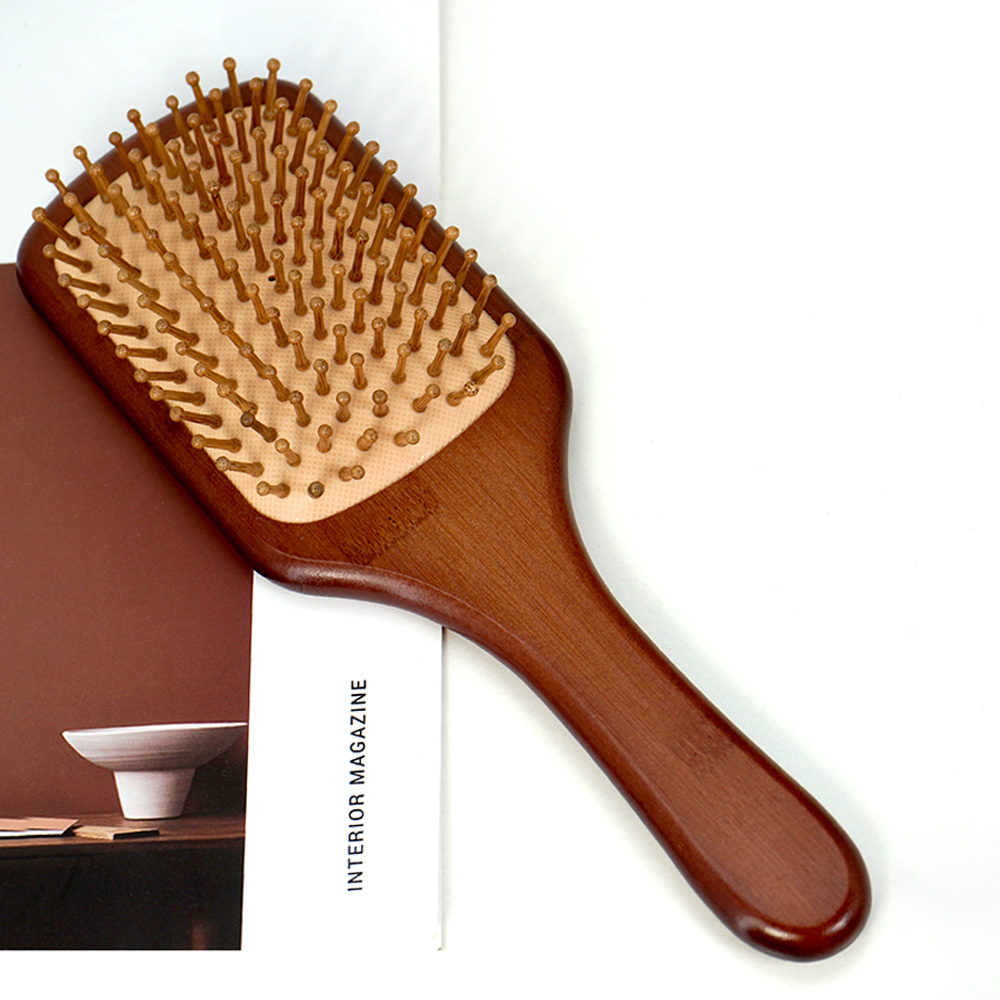 Bamboo Hair Brush Air Bag Wide Teeth Bamboo Combs Smooth Massage Scalp Brush Barber Comb Women Hairdressing Styling Hair Tools. 