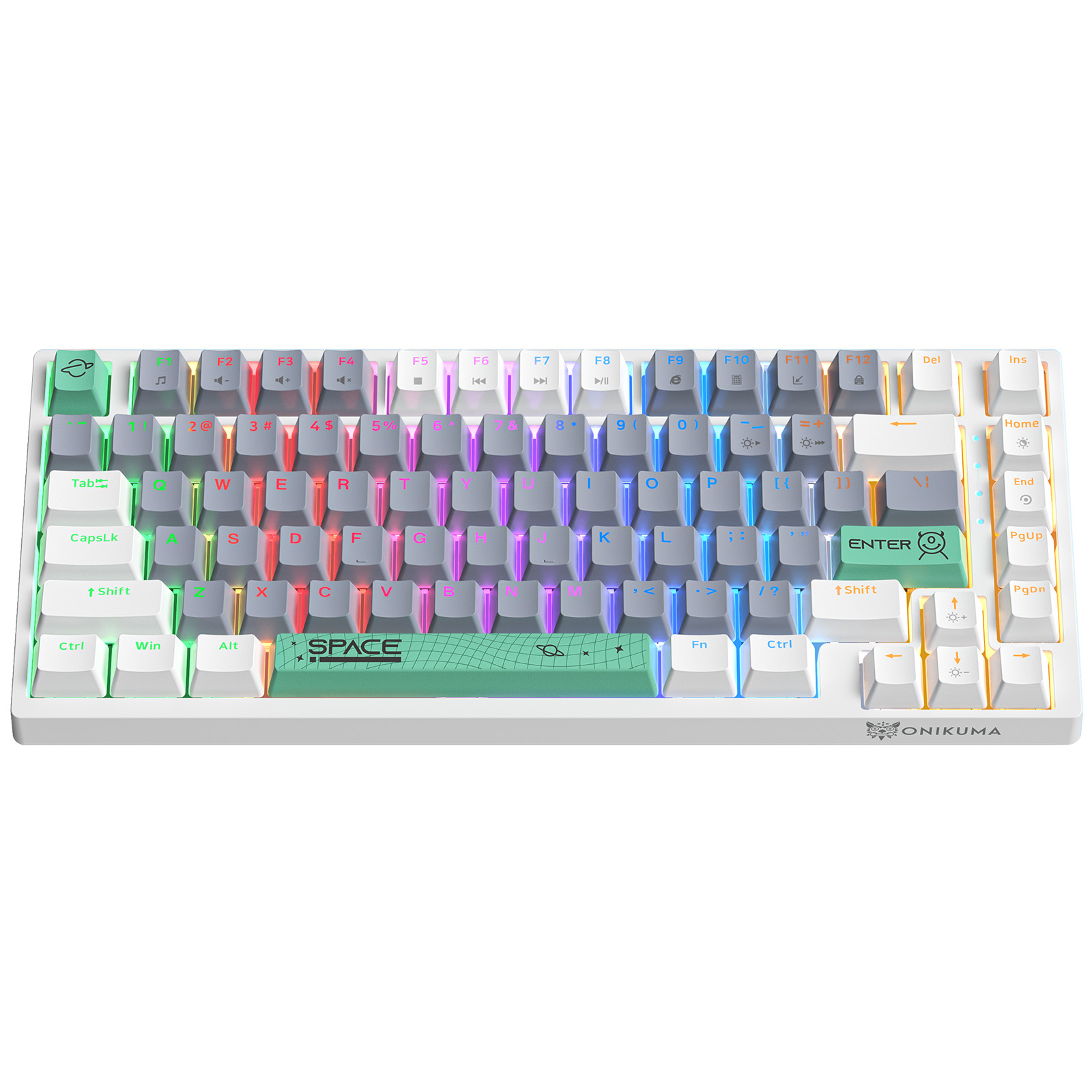 ONIKUMA G52 Mechanical Keyboard 75% Layout 75% Layout 82 Keys Gaming ...