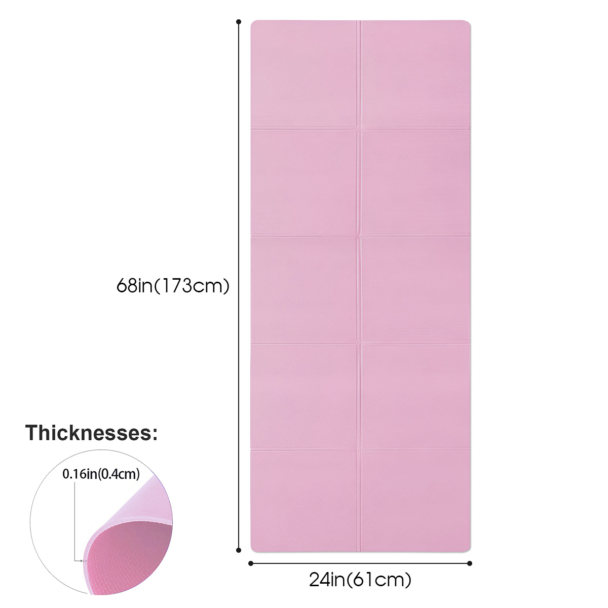 4MM Thick EVA Yoga Mats Anti-slip Sport Fitness Mat Blanket For ...