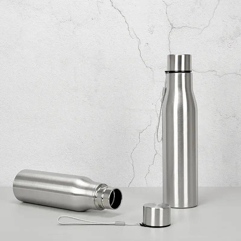 500ml/750ml/1000ml Stainless Steel Water Bottle with Handle Thermo Cup Portable Hot Cold Water Bottle for Cycling Sports Travel