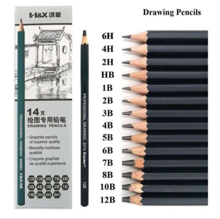 42/Pack Drawing Set Sketching Pro Art Sketch Supplies Colored Graphite  Charcoal Pencil for Artists Adults Teens Education Supply