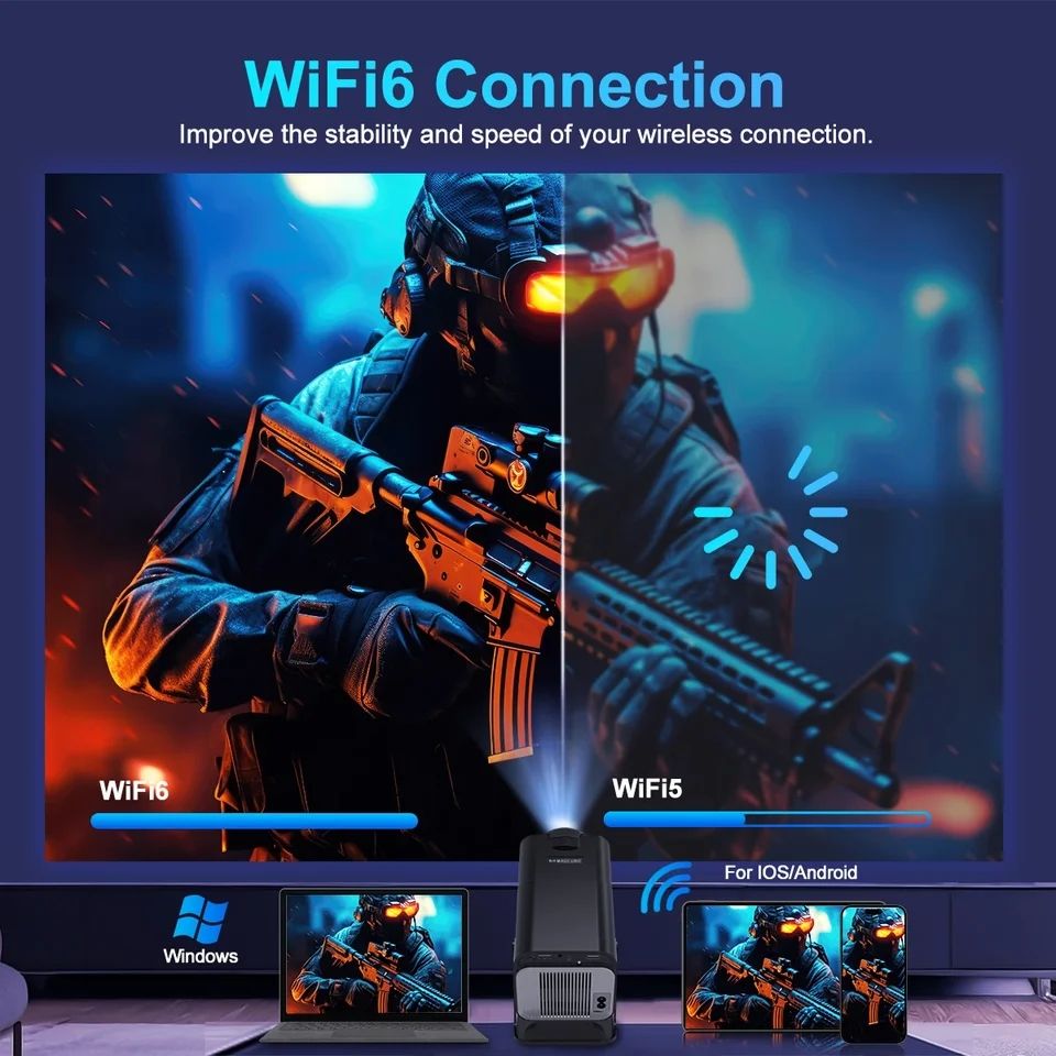 Magcubic HY320 4K  Smart projector Android 11 Freestyle projector Gaming. 